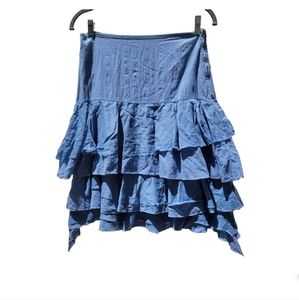 Cream Soda 3 Tiered Cotton Gauze Drop Waist Skirt Size Med